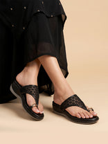 Lilli Black Wedge Heels