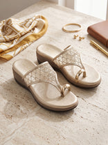 Lilli Gold Wedge Heels