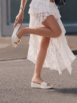 Kaya Cream Wedge Heels