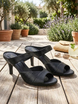 Regina Black Kitten Heel