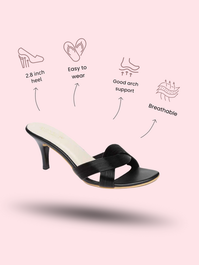 Allana Black Kitten Heel