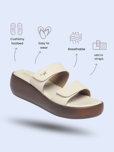 Terila Cream Flatform Heels