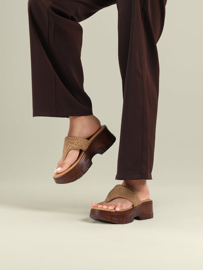 Vulan Beige Wedge Heels