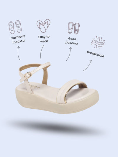 Verina Cream Flatform Heels