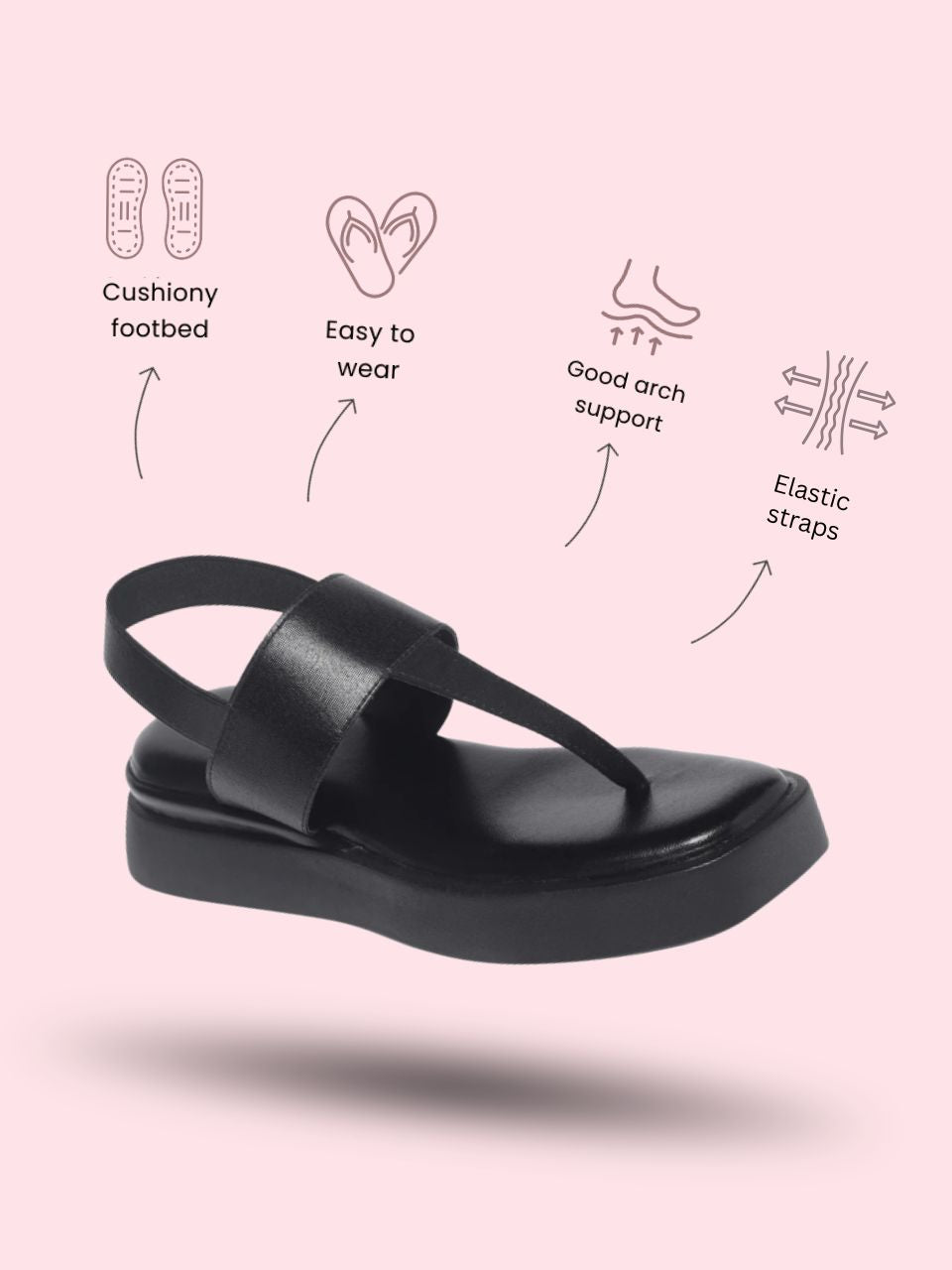 Wendy Black Flatform Heels