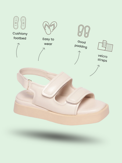 Eudora Cream Flatform Heels