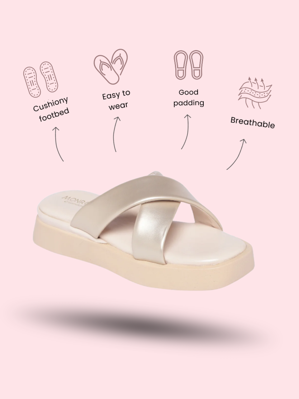 Cassie Gold Flatform Heels