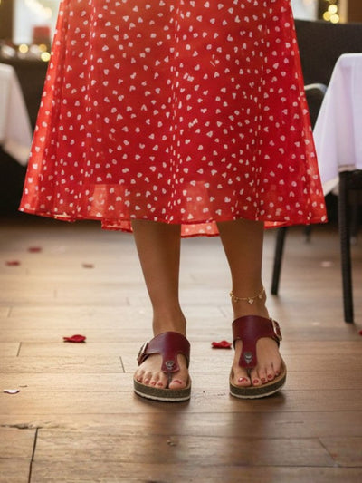 Lysha Maroon Flats