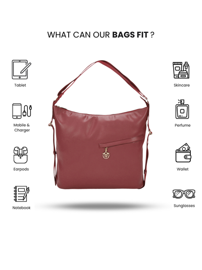 Shape Shifter Maroon Tote Bag
