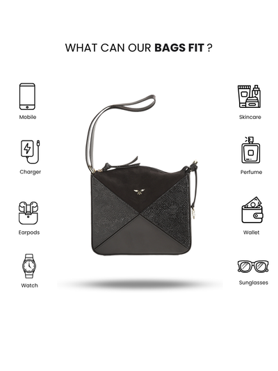 Fortune Teller Black Sling Bag