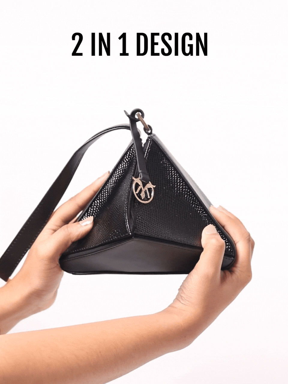 Designer Leather Sling Bags Ladies Fortune Teller Black Sling Bag