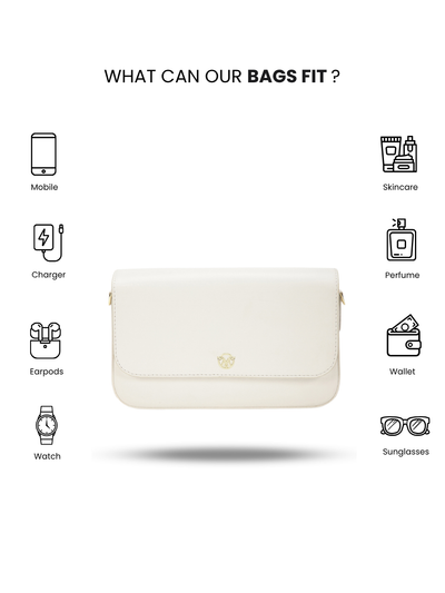 Yin-Yang White Sling Bag