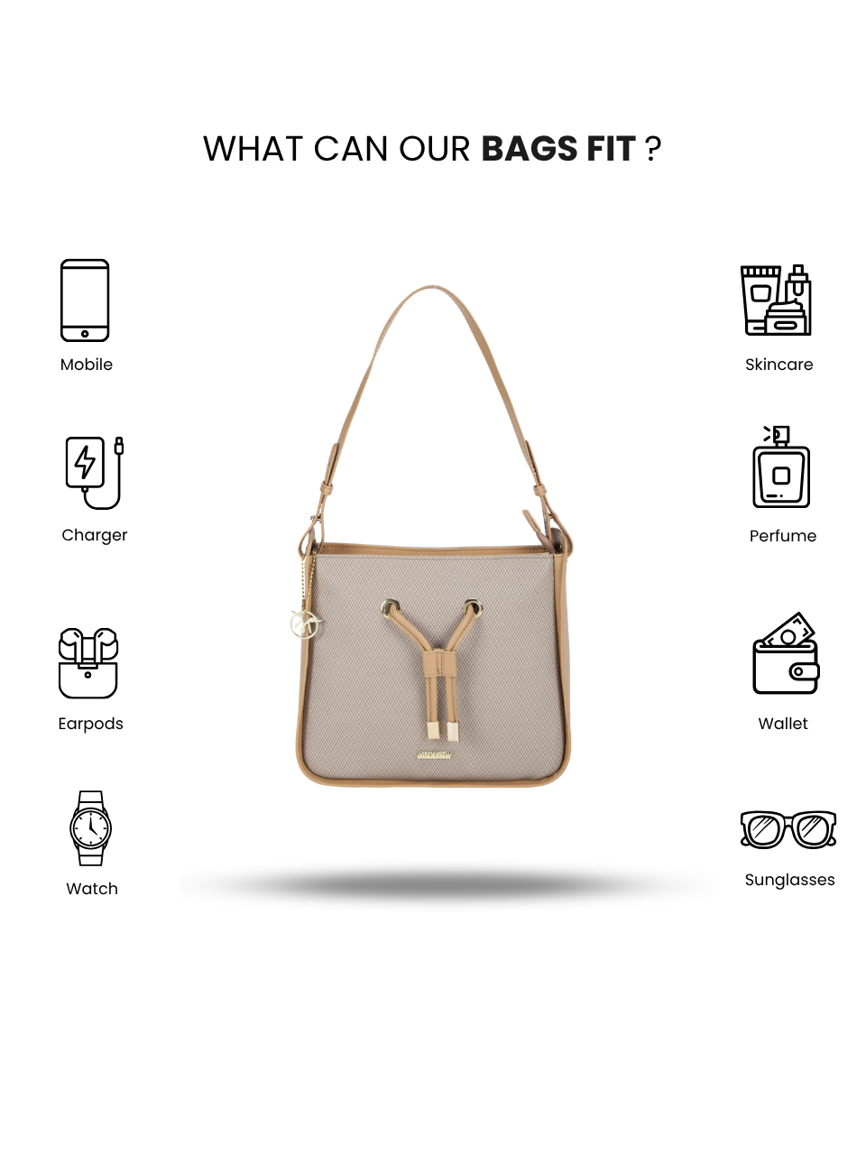 Cordelia Beige Sling Bag