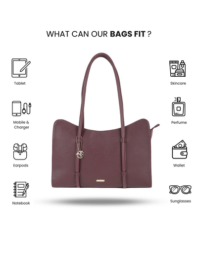 Noa Maroon Tote Bag