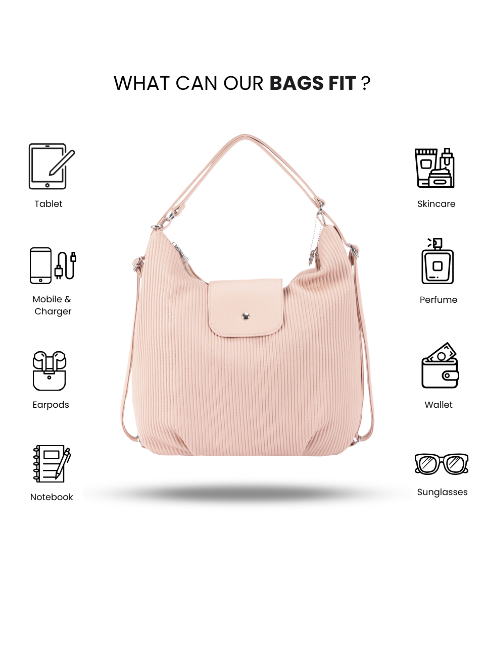 Versatote Pink Tote Bag