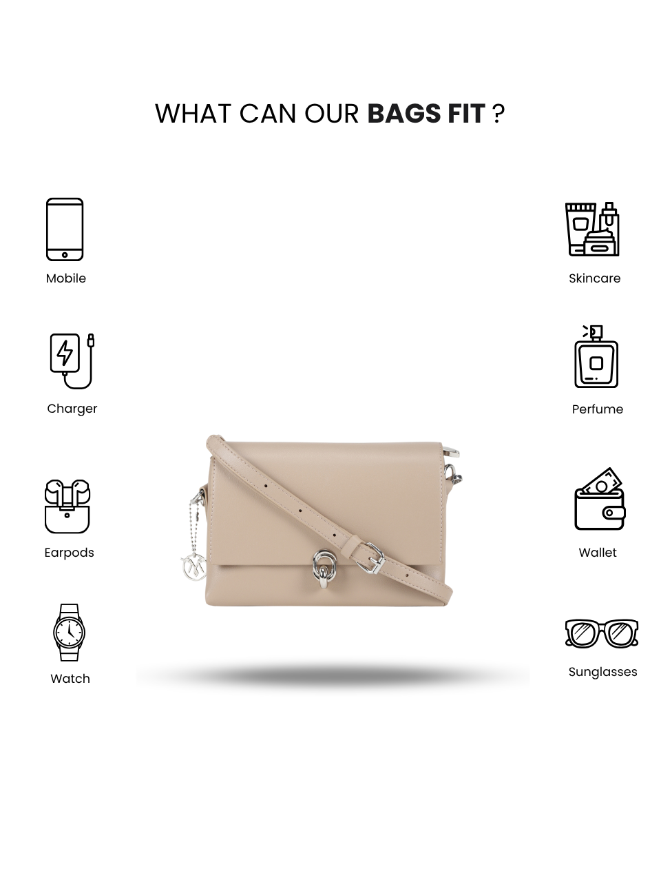 Biella Beige Sling Bag
