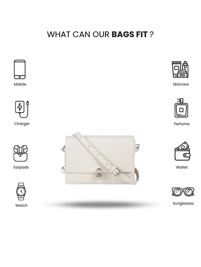 Biella White Sling Bag