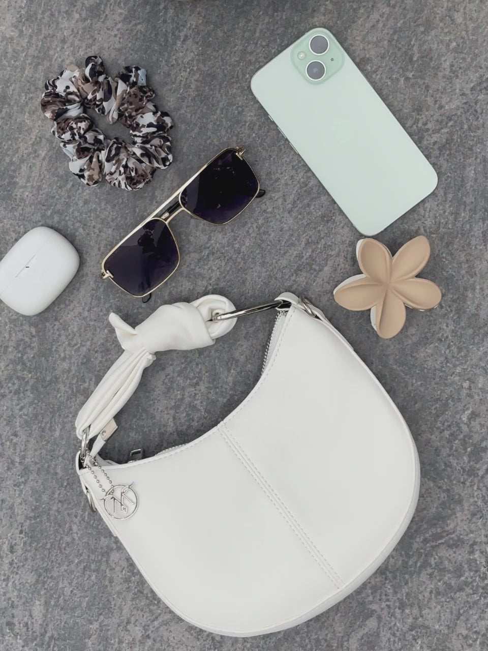 Nilaa White Sling Bag