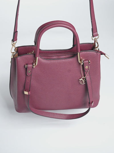 Phoebe Maroon Satchel Bag