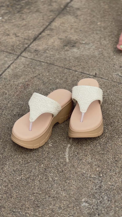 Vulan Cream Indira Wedge Heels