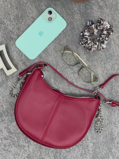 Nilaa Cherry Red Sling Bag