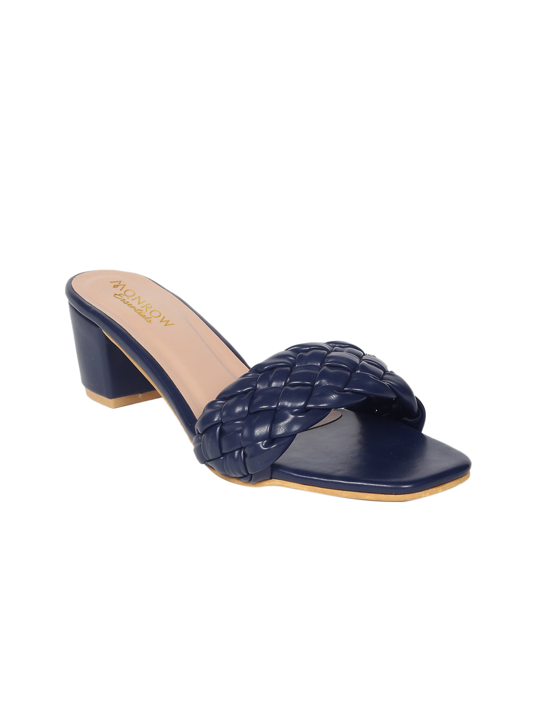 Navy blue block heels 2025
