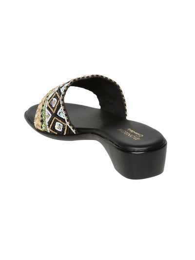 Reyna Black Wedge Heel