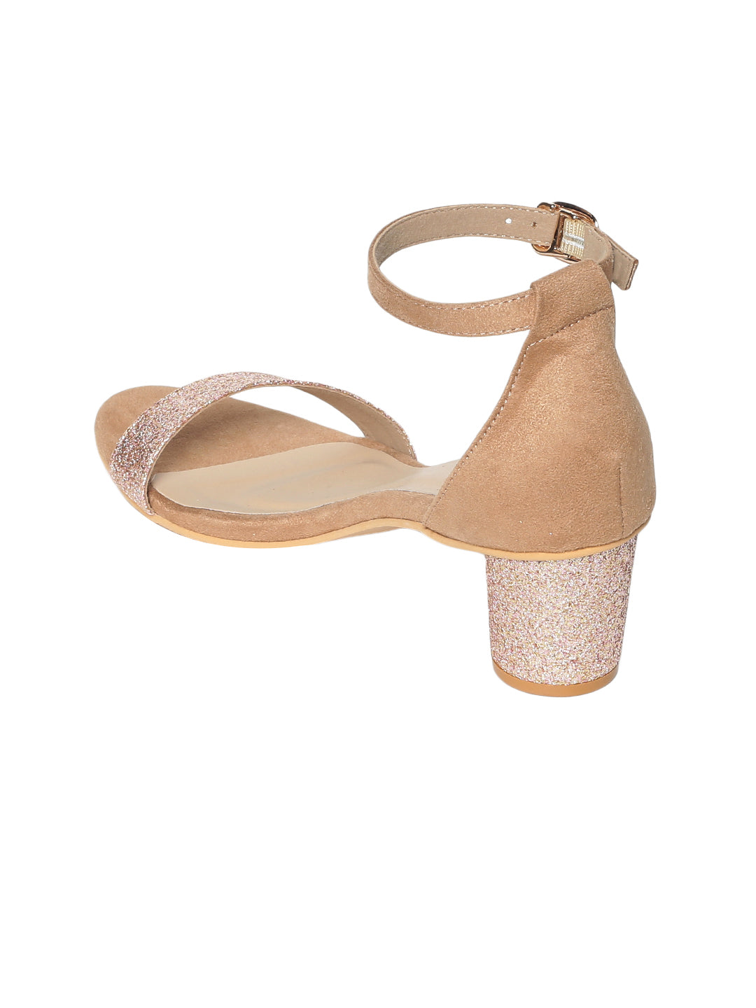 Selena Rose Gold Block Heel