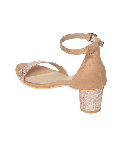 Selena Rose Gold Block Heel