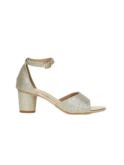 Philis Silver Block Heel