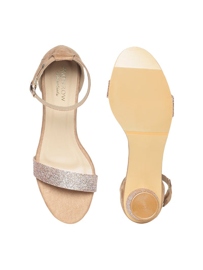 Selena Rose Gold Block Heel