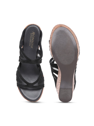 Estrella Black Wedge Heel