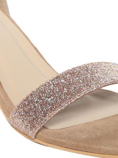 Selena Rose Gold Block Heel