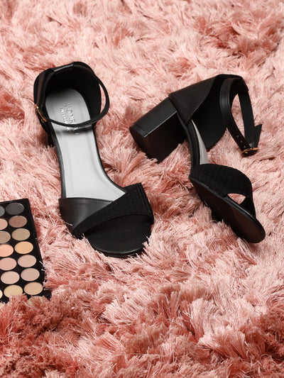 Melina Black Block Heel