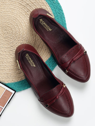 Denise Maroon Ballet Flats