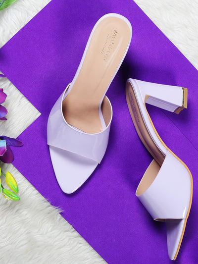 Blushy Lavender Block Heels