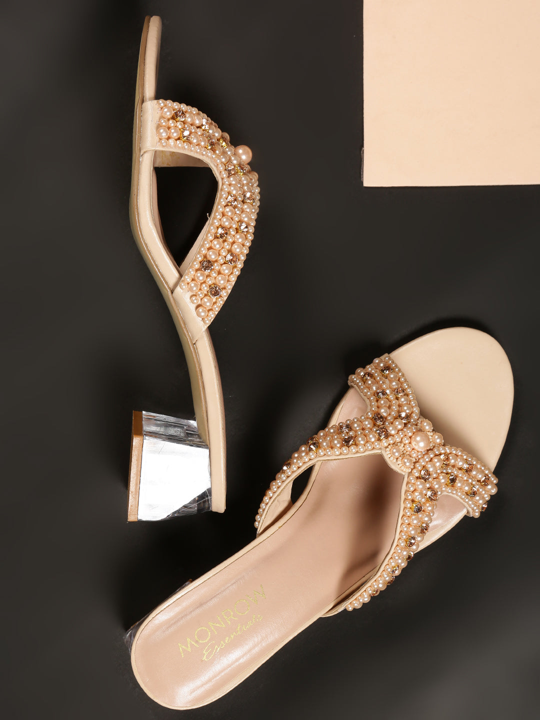 Milla Beige Block Heels