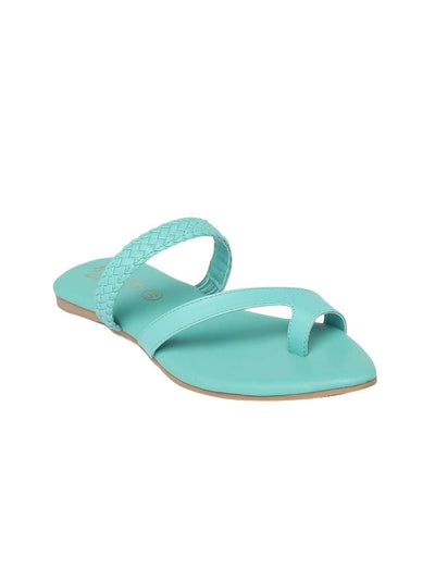 Ada Turquise Blue Flats