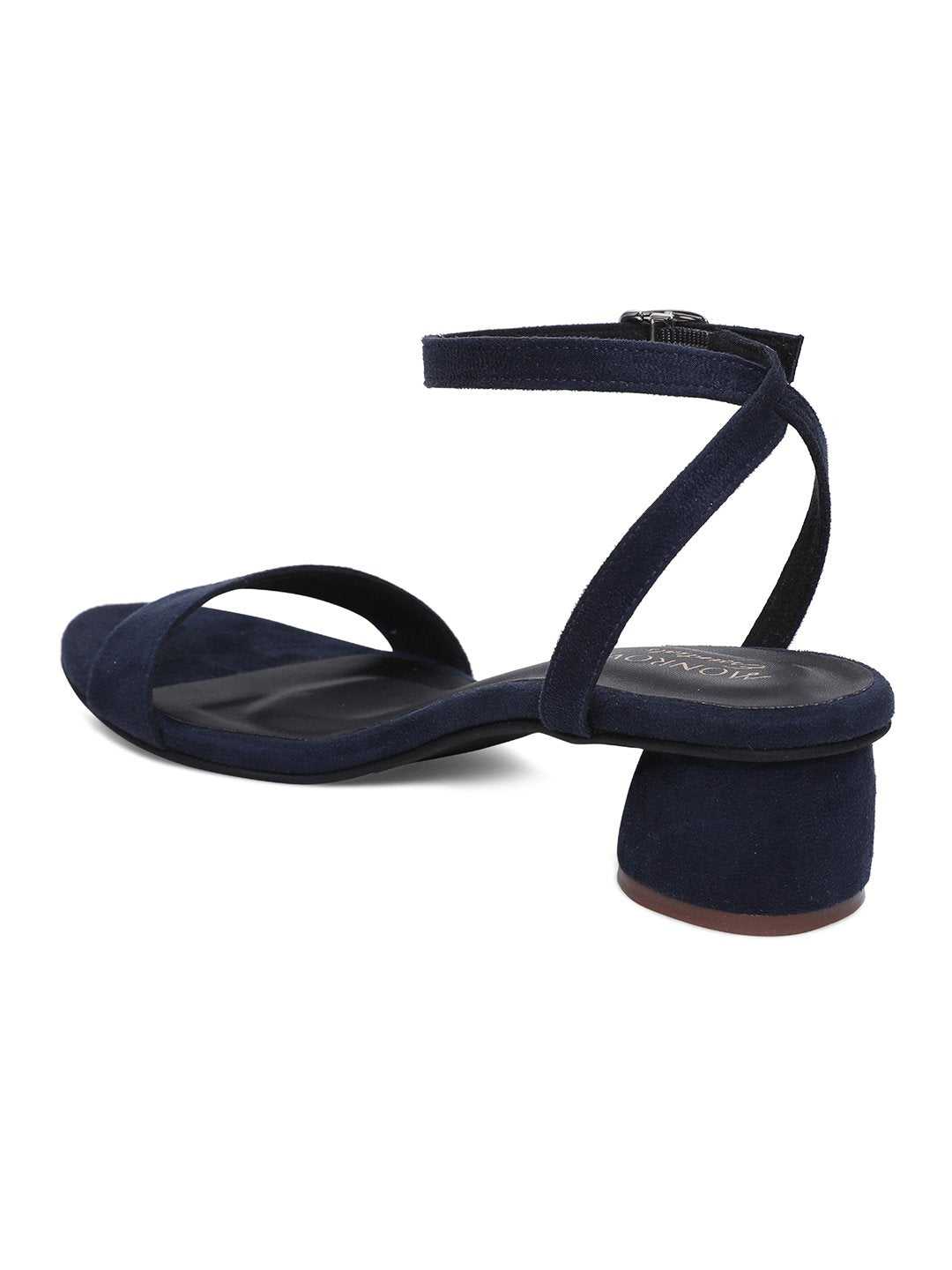 Amirah Navy Block Heel