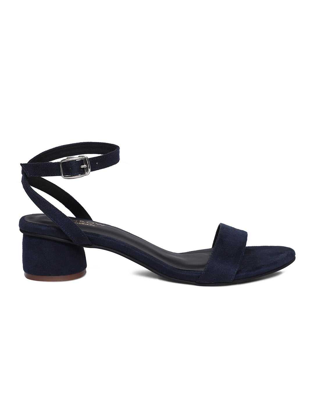 Amirah Navy Block Heel