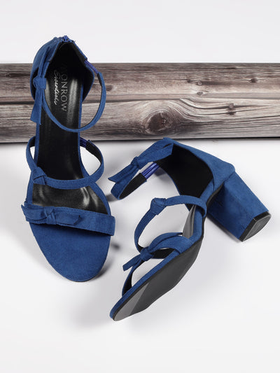 Emory Ink Blue Block Heel