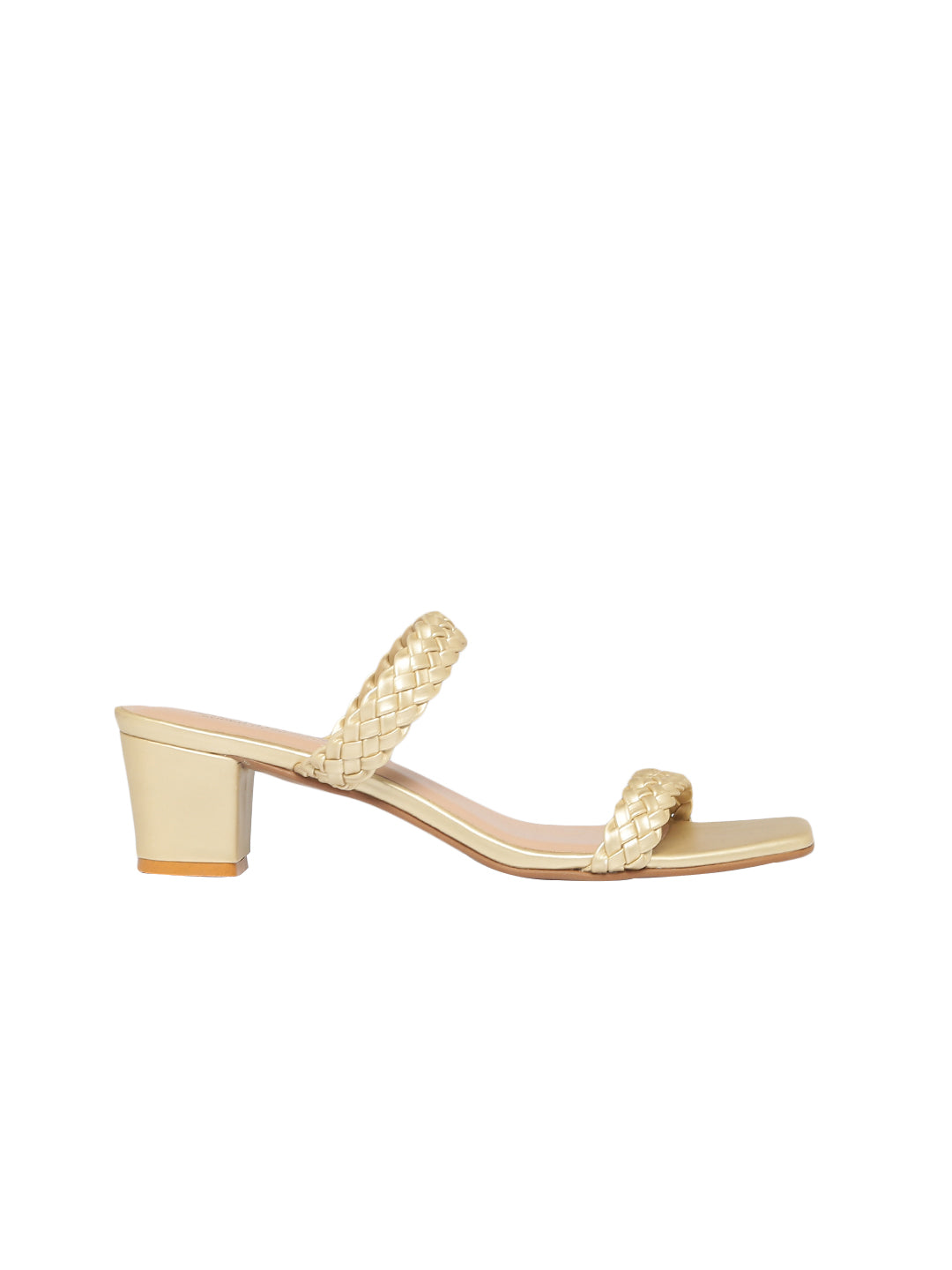 Swann Gold Block Heels