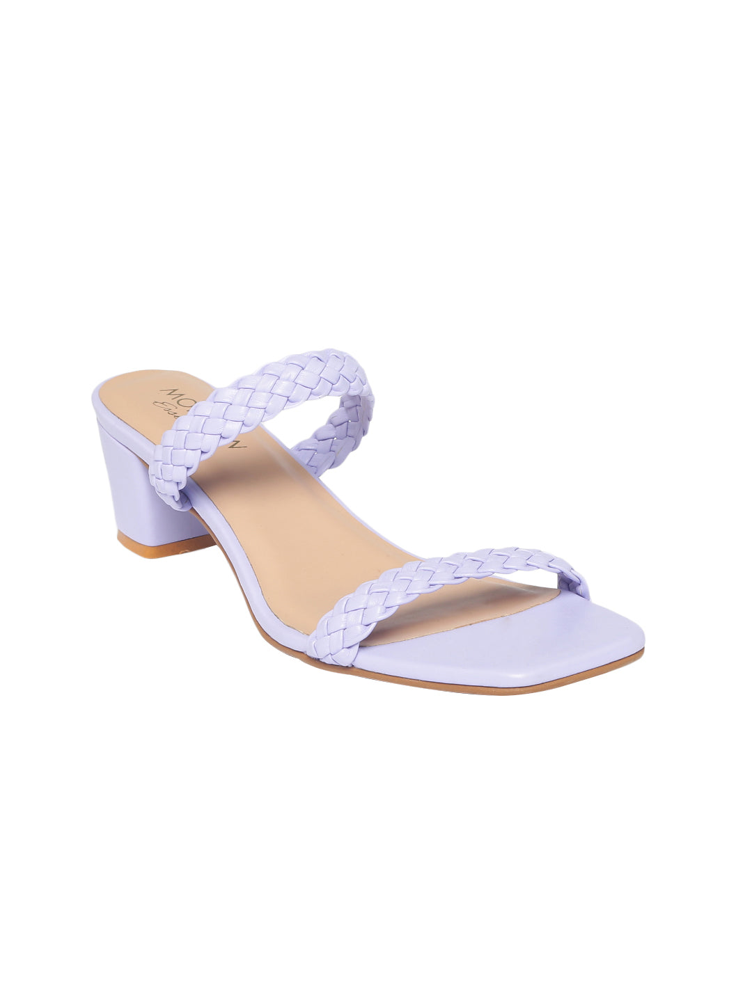 Mauve block top heels