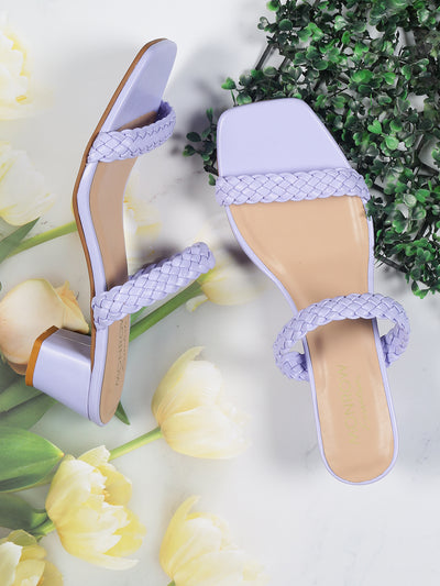Swann Lavender Block Heels