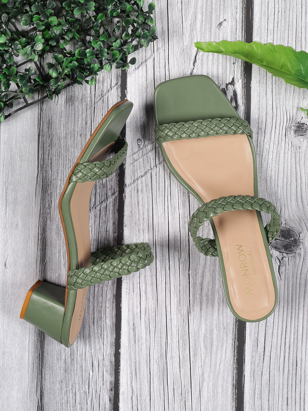 Swann Olive Block Heels