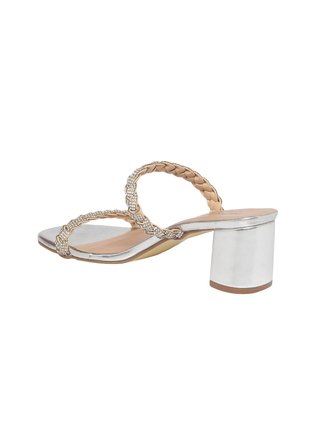 Erica Silver Block Heels