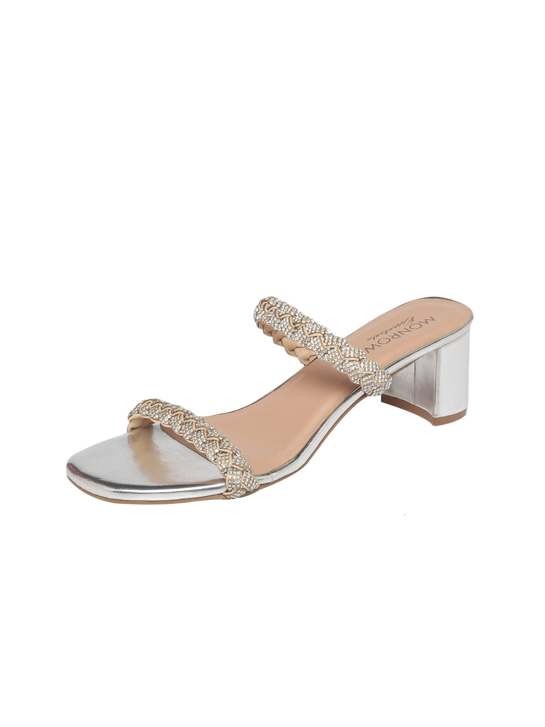 Erica Silver Block Heels