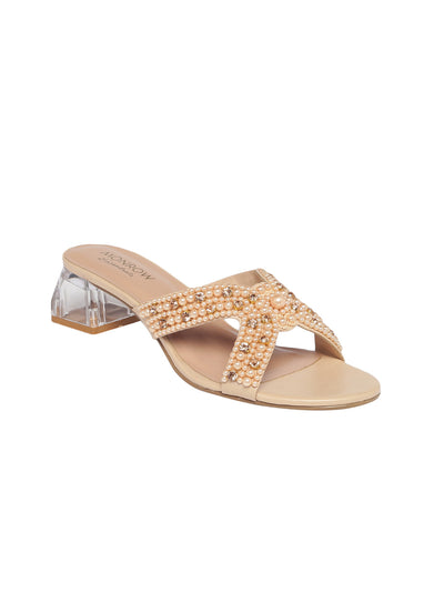 Milla Beige Block Heels