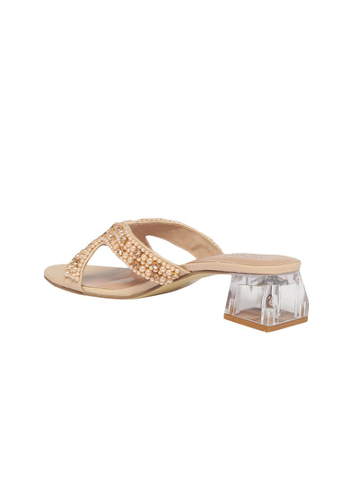 Milla Beige Block Heels
