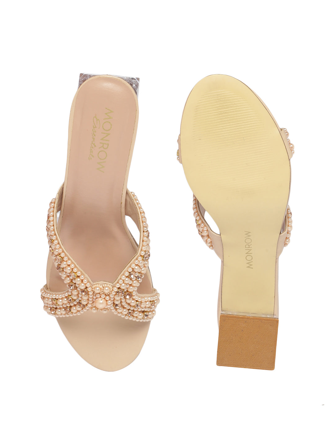 Milla Beige Block Heels